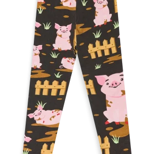Leggings in cotone Buonumore per bambini Maiali della fattoria